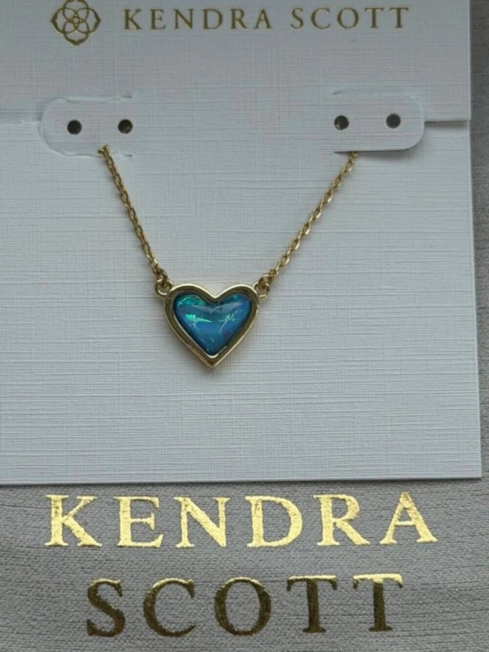 Kendra Scott's blue heart necklace